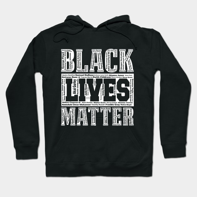 Black Lives Matter With Names - Never Forget, Say Their Names Hoodie by SiGo